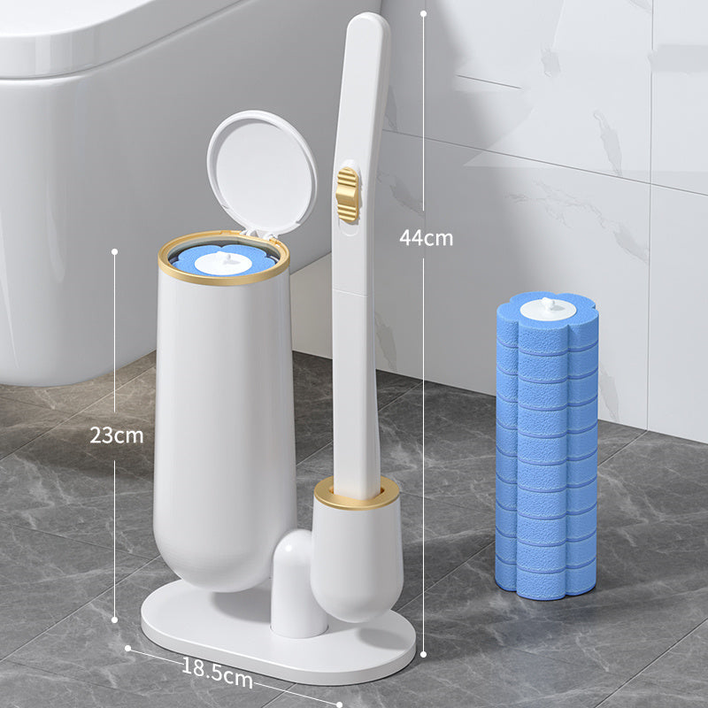 Disposable No-Dead-Corner Toilet Brush for Household Use