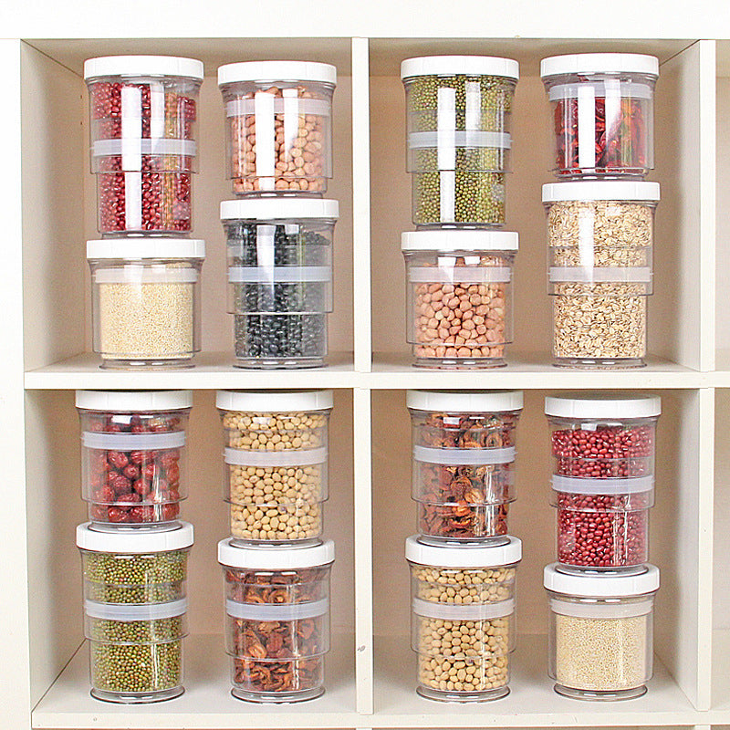 Airtight Plastic Fridge Storage Jars with Lids
