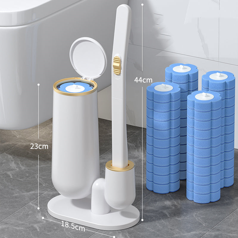 Disposable No-Dead-Corner Toilet Brush for Household Use