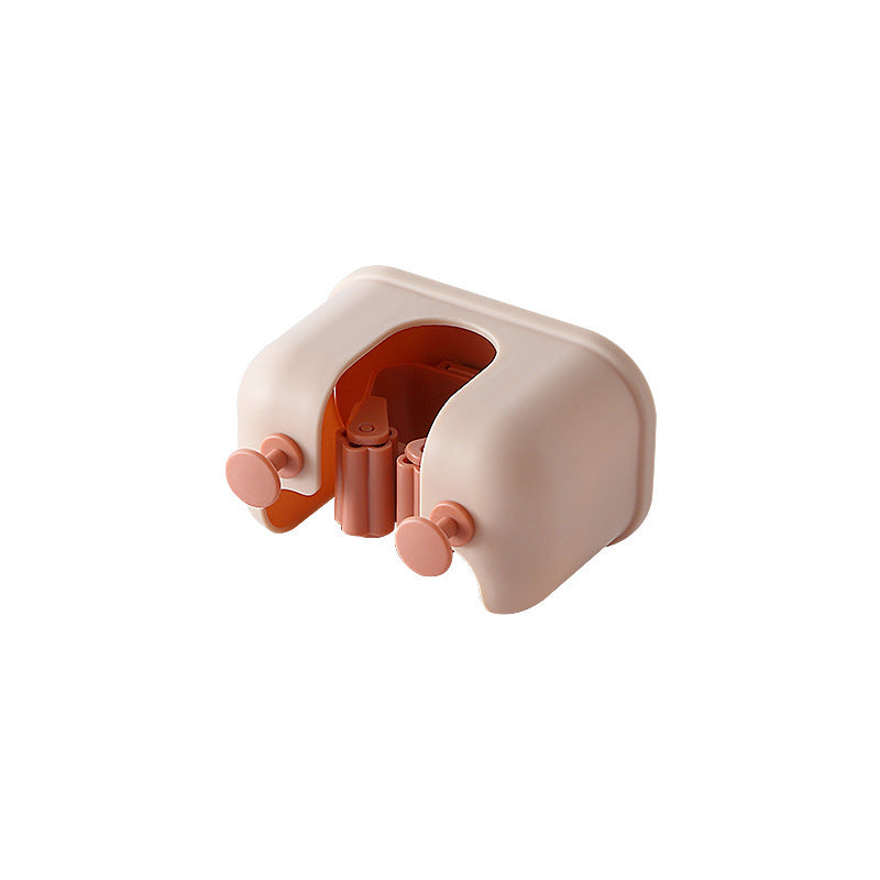 Double-Button Bathroom Mop Clip Hook