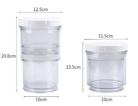 Airtight Plastic Fridge Storage Jars with Lids