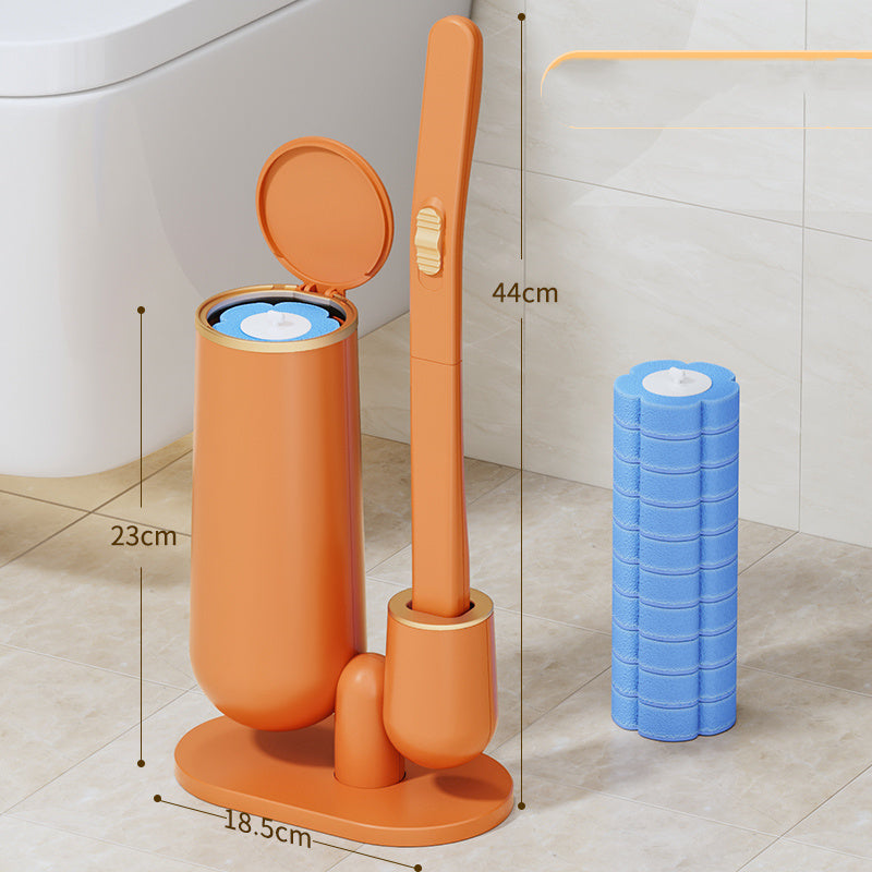 Disposable No-Dead-Corner Toilet Brush for Household Use