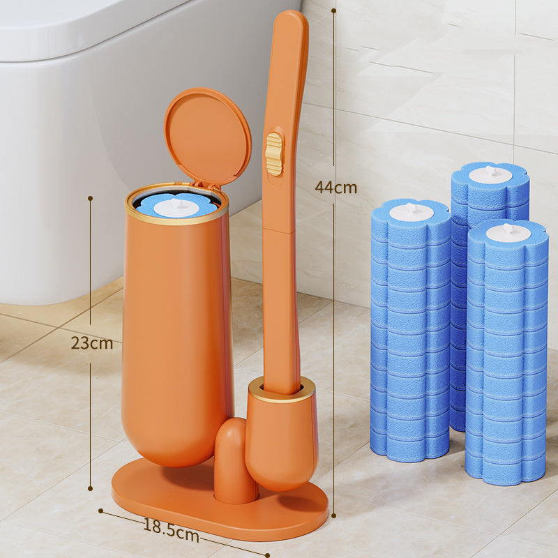 Disposable No-Dead-Corner Toilet Brush for Household Use