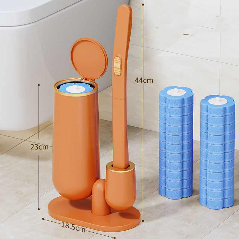 Disposable No-Dead-Corner Toilet Brush for Household Use
