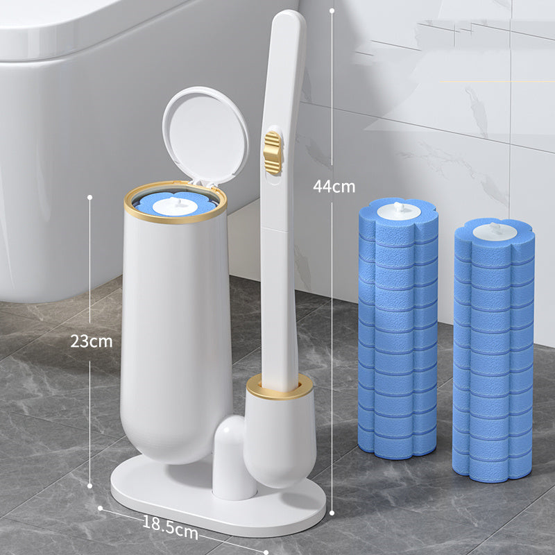 Disposable No-Dead-Corner Toilet Brush for Household Use