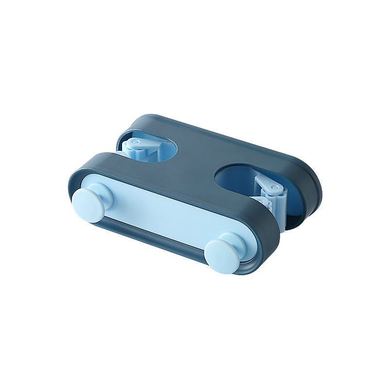 Double-Button Bathroom Mop Clip Hook