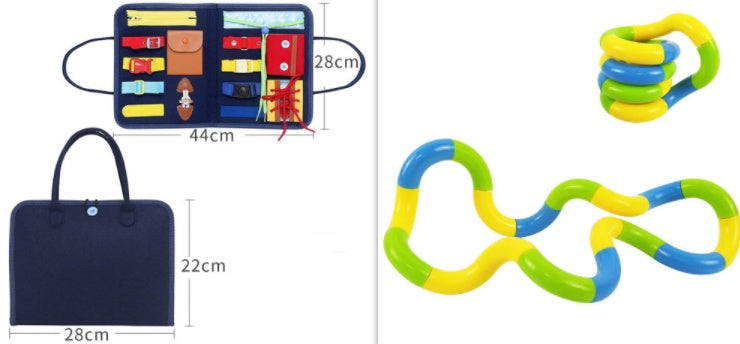 Children's Busy Board for Dressing and Buttoning - Baby Early Education Toy