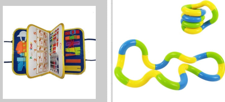 Children's Busy Board for Dressing and Buttoning - Baby Early Education Toy