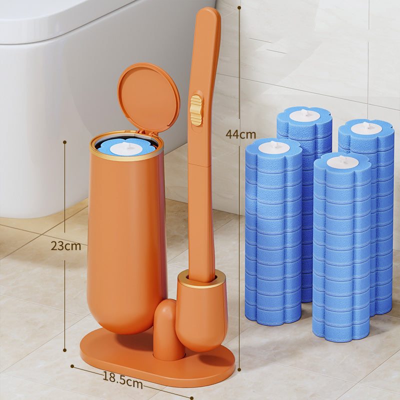 Disposable No-Dead-Corner Toilet Brush for Household Use
