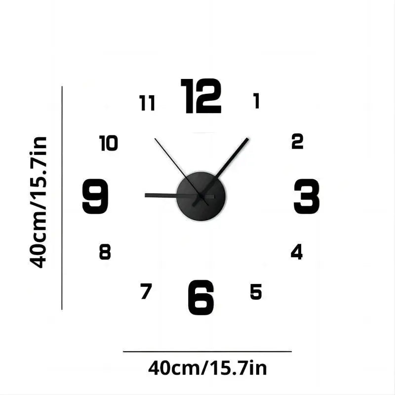 Creative Frameless DIY Wall Clock Wall