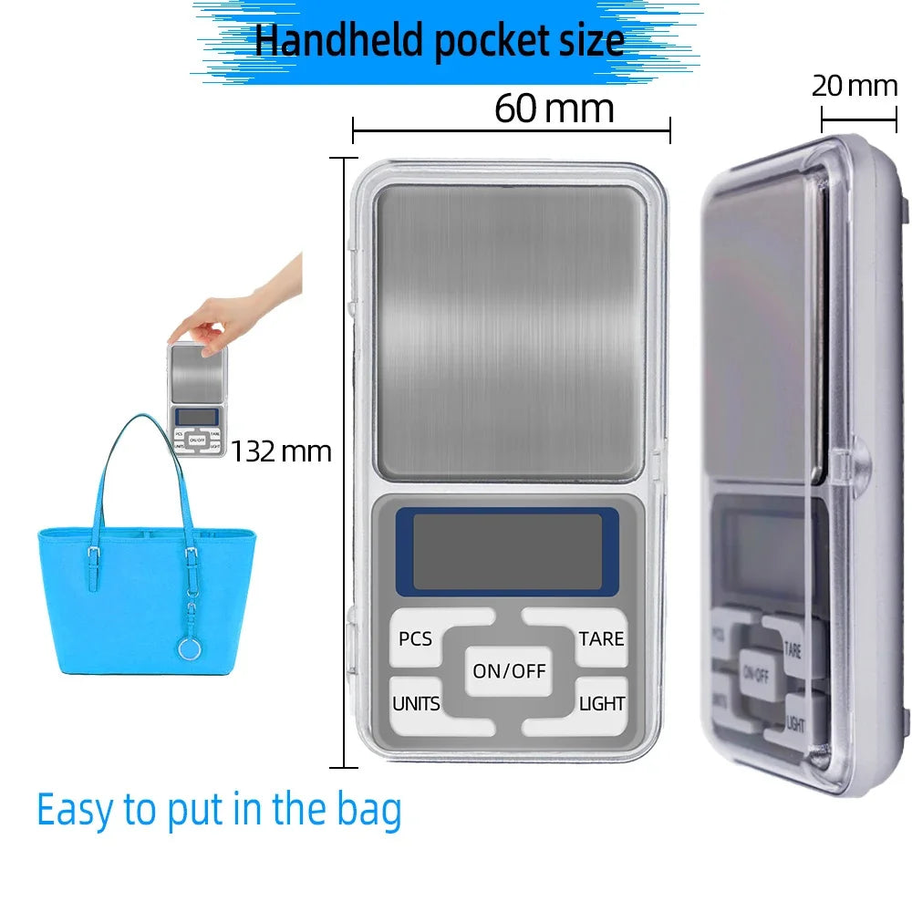Digital Kitchen Scale, 3kg/0.01g Precision, 500g Calibration Included – Ideal for Cooking and Baking