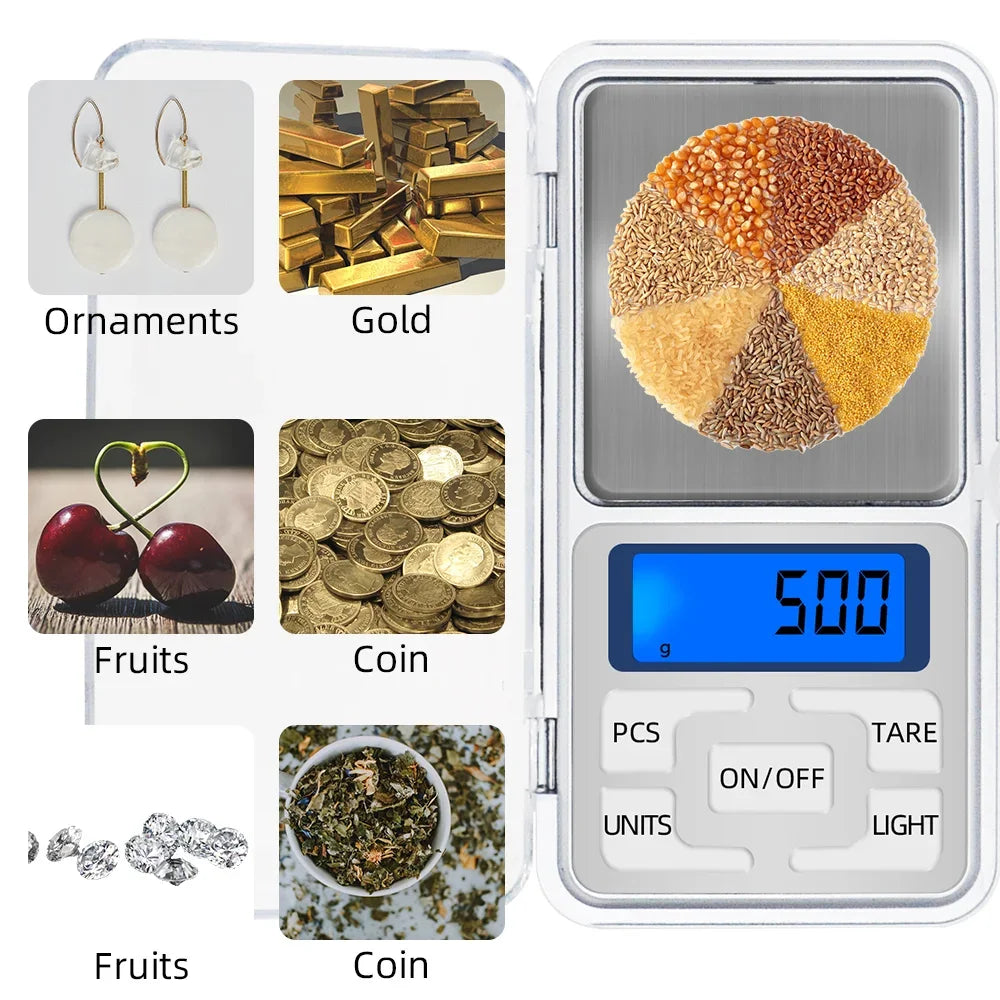 Digital Kitchen Scale, 3kg/0.01g Precision, 500g Calibration Included – Ideal for Cooking and Baking