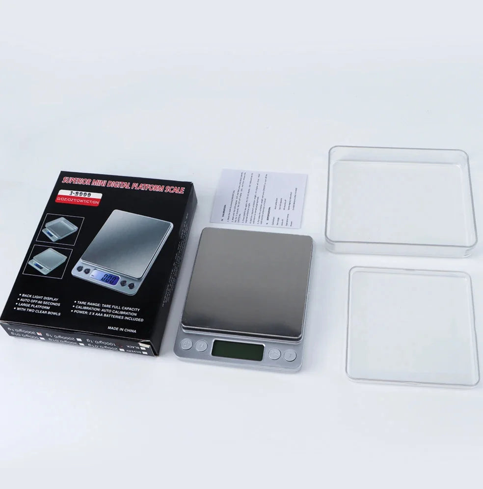 Digital Kitchen Scale, 3kg/0.01g Precision, 500g Calibration Included – Ideal for Cooking and Baking
