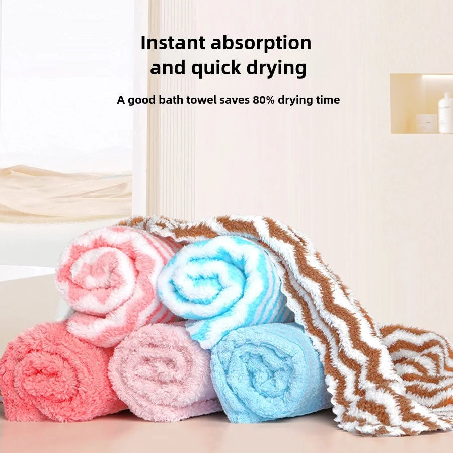 Large Quick-Absorbent Thick Bath Towel - Fast Drying & Durable