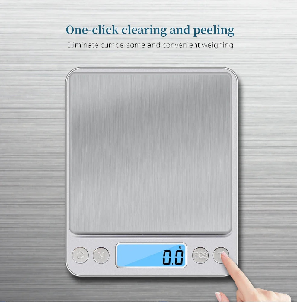 Digital Kitchen Scale, 3kg/0.01g Precision, 500g Calibration Included – Ideal for Cooking and Baking