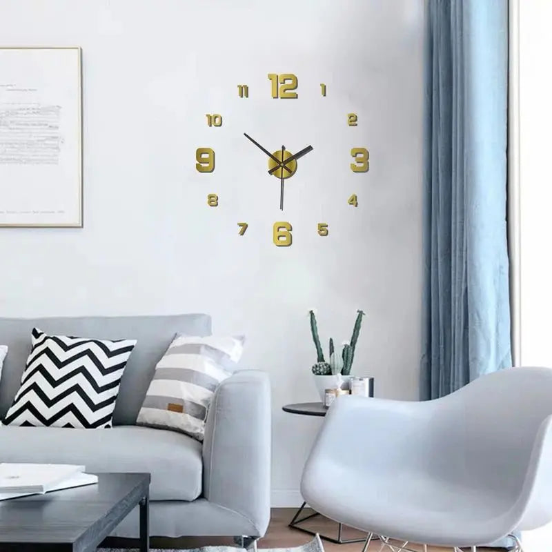 Creative Frameless DIY Wall Clock Wall