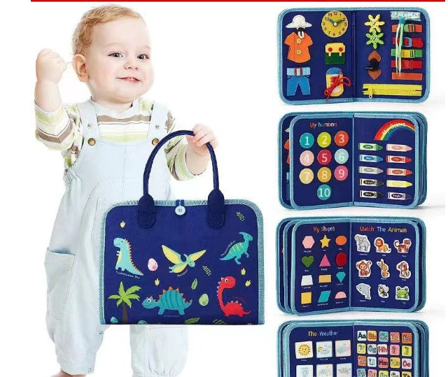 Children's Busy Board for Dressing and Buttoning - Baby Early Education Toy
