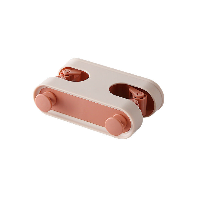 Double-Button Bathroom Mop Clip Hook