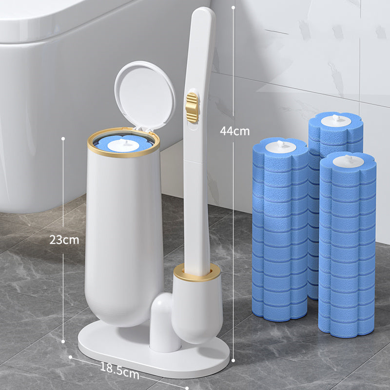 Disposable No-Dead-Corner Toilet Brush for Household Use