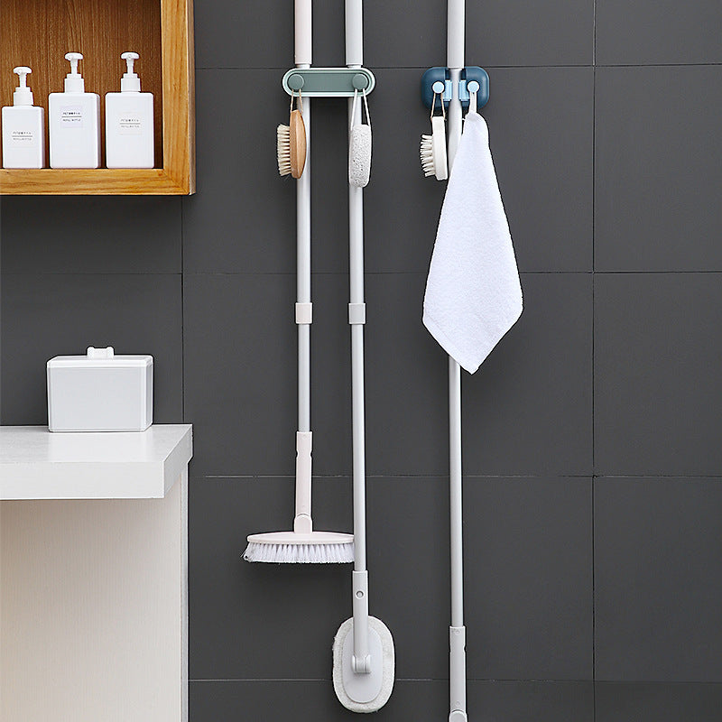 Double-Button Bathroom Mop Clip Hook