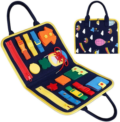 Children's Busy Board for Dressing and Buttoning - Baby Early Education Toy