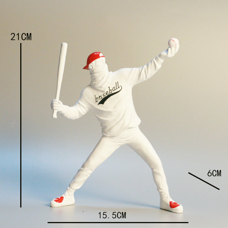 Little Girl With Balloon Resin Art Sculpture for Living Room Decor