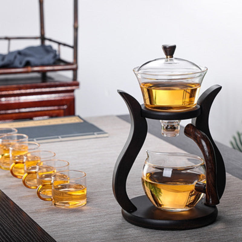 ortable Glass Kung Fu Tea Set – Magnetic Brewing Cup