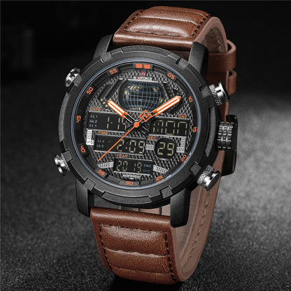 Men's Multi-Function Sports Watch with Dual Display