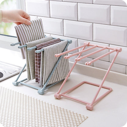 Foldable Kitchen Dishcloth Shelf & Gadget Organizer