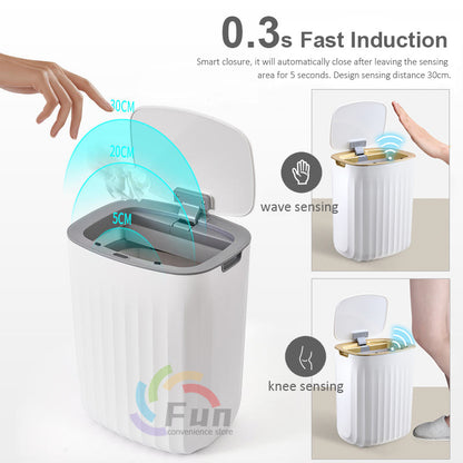 Smart Trash Can with Automatic Lid - Hands-Free Waste Management