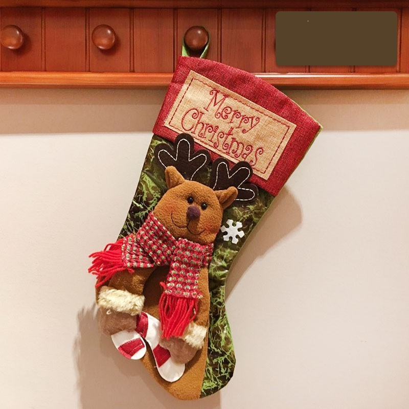 Christmas Stocking Socks (Snowman Santa Elk )