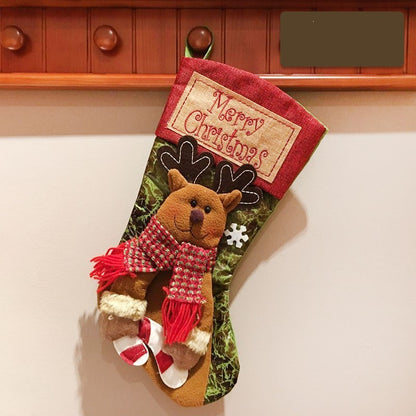 Christmas Stocking Socks (Snowman Santa Elk )