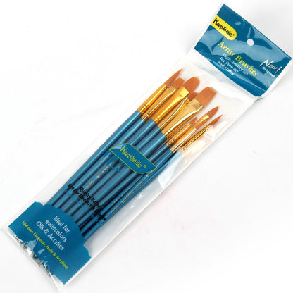 Gouache & Watercolor Brush Set - Round Head & Line Pens