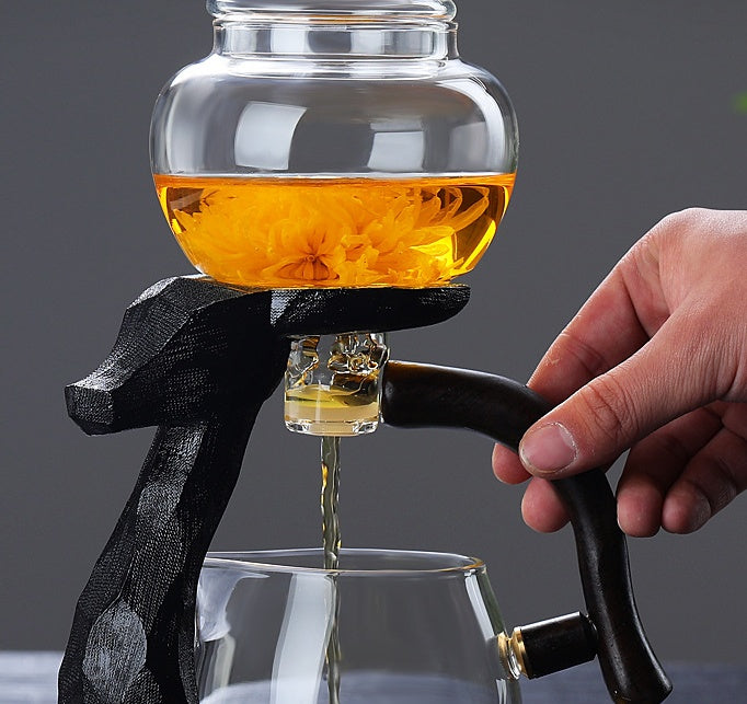 ortable Glass Kung Fu Tea Set – Magnetic Brewing Cup