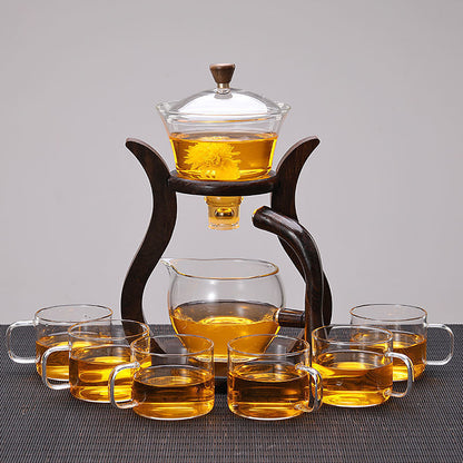 ortable Glass Kung Fu Tea Set – Magnetic Brewing Cup