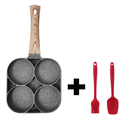 Non-Stick 4-Hole Multi-Functional Frying Pan – Perfect for Eggs, Pancakes & More