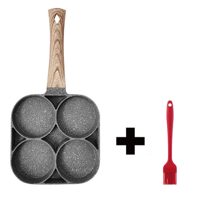 Non-Stick 4-Hole Multi-Functional Frying Pan – Perfect for Eggs, Pancakes & More