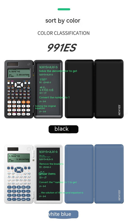 2-in-1 Foldable Scientific Calculator with Handwriting Tablet