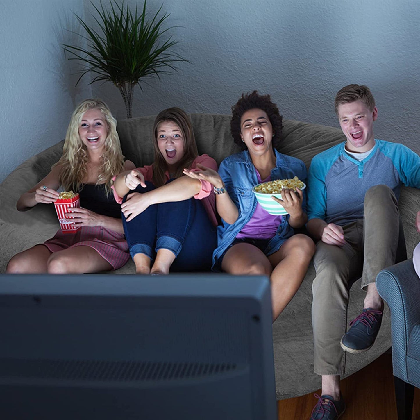 Large Round Fluffy PV Velvet Sofa & Bed Cover