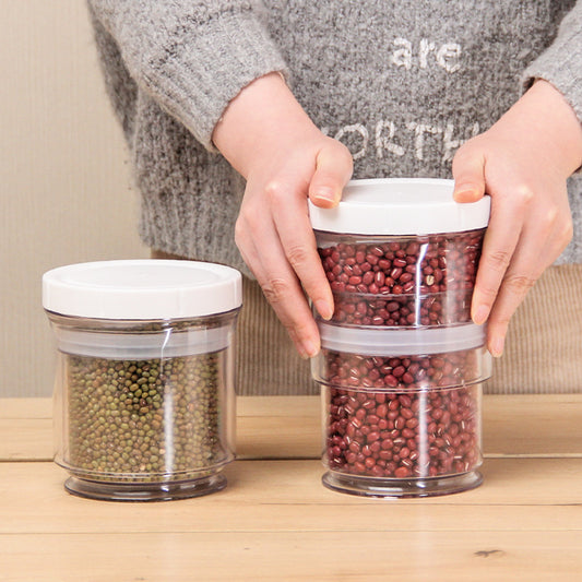 Airtight Plastic Fridge Storage Jars with Lids