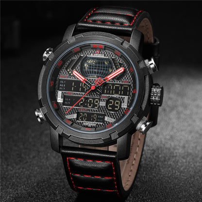 Men's Multi-Function Sports Watch with Dual Display