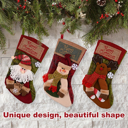 Christmas Stocking Socks (Snowman Santa Elk )