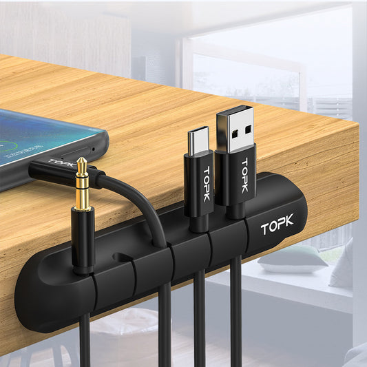 Silicone USB Cable Winder & Desktop Organizer