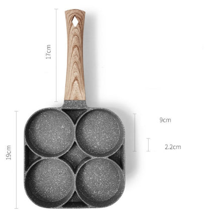 Non-Stick 4-Hole Multi-Functional Frying Pan – Perfect for Eggs, Pancakes & More