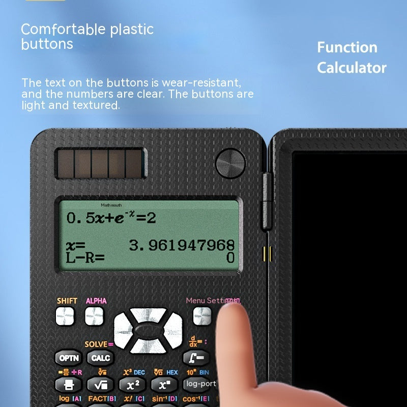 2-in-1 Foldable Scientific Calculator with Handwriting Tablet