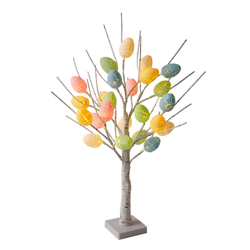 60cm LED Birch Tree with Easter Egg Decorations