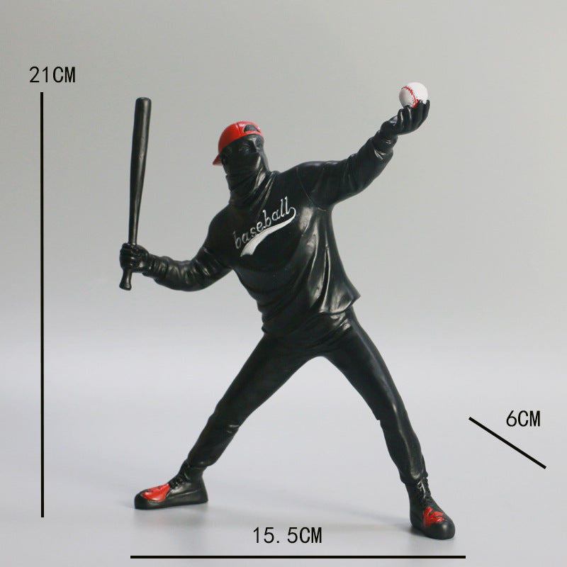 Little Girl With Balloon Resin Art Sculpture for Living Room Decor