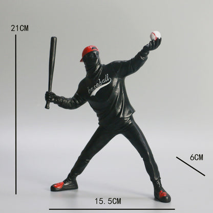 Little Girl With Balloon Resin Art Sculpture for Living Room Decor