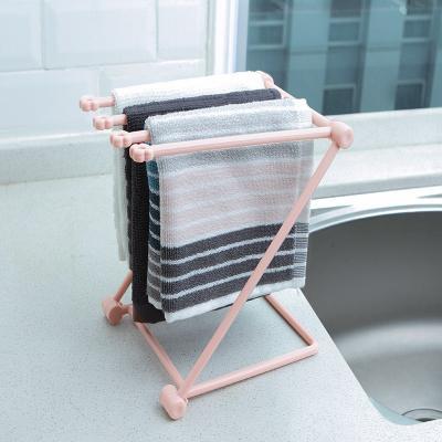 Foldable Kitchen Dishcloth Shelf & Gadget Organizer