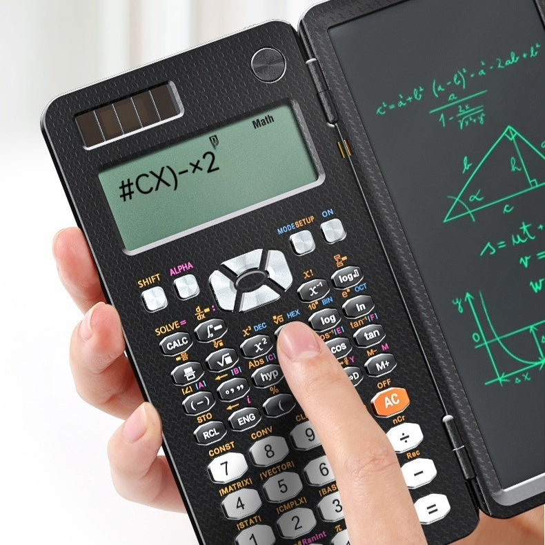 2-in-1 Foldable Scientific Calculator with Handwriting Tablet